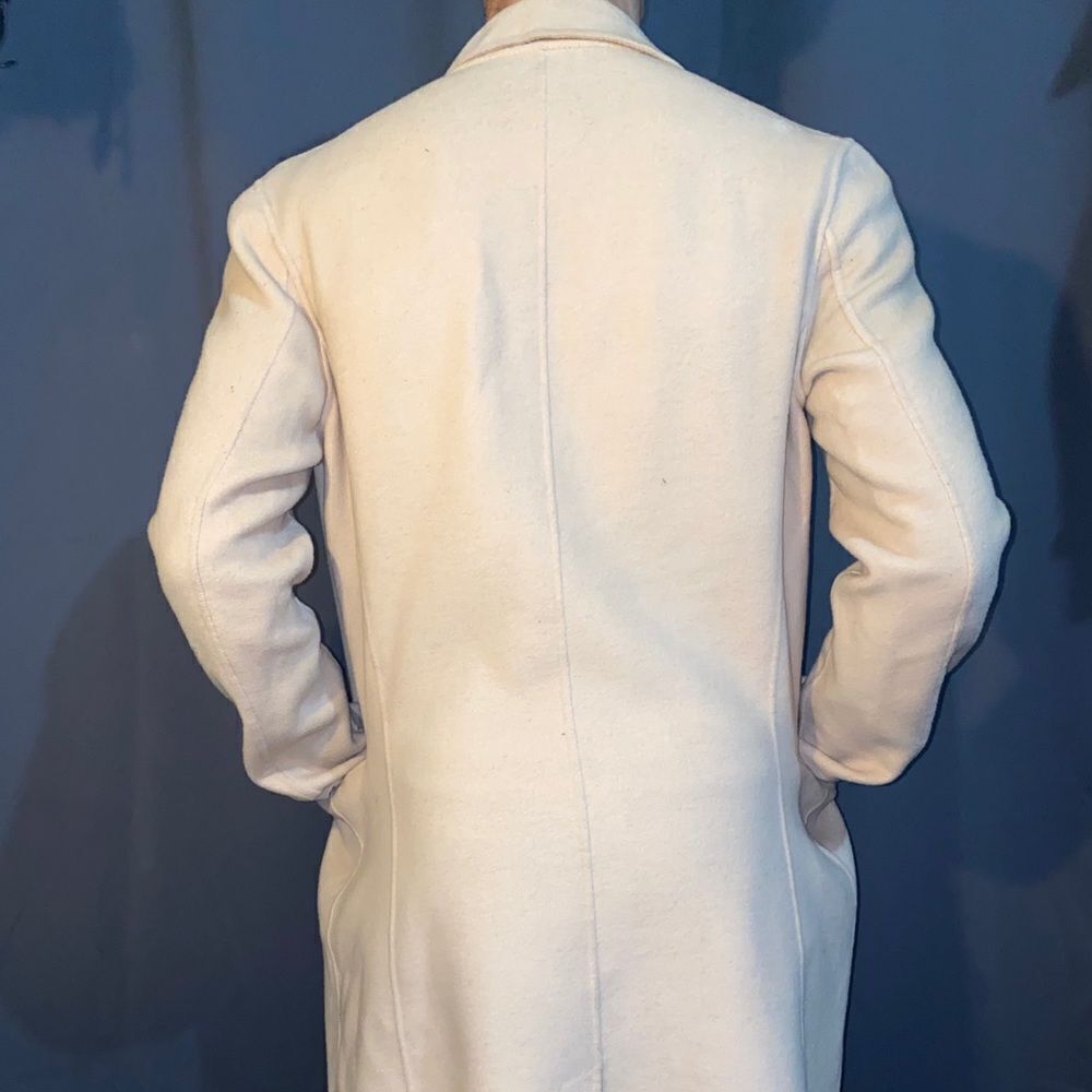 Wool trench coat vintage crème color - Picture 4 of 4